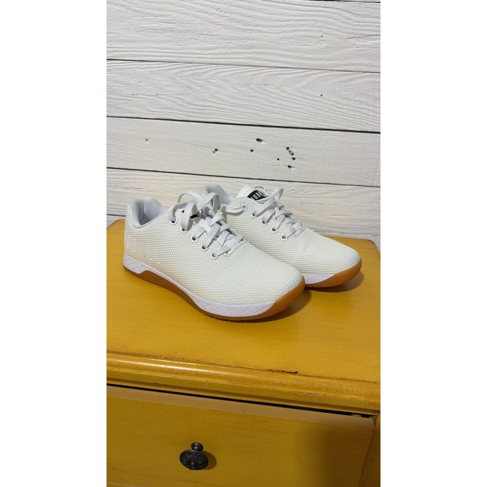 NOBULL White Mesh Trainers Womens 7 Gum Sole Cross Training Shoes Low Top